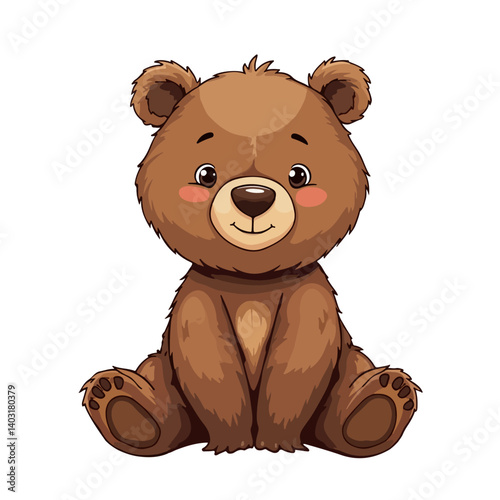 animal bear vector illustration, cartoon illustration