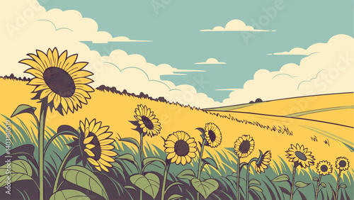 field of sunflowers