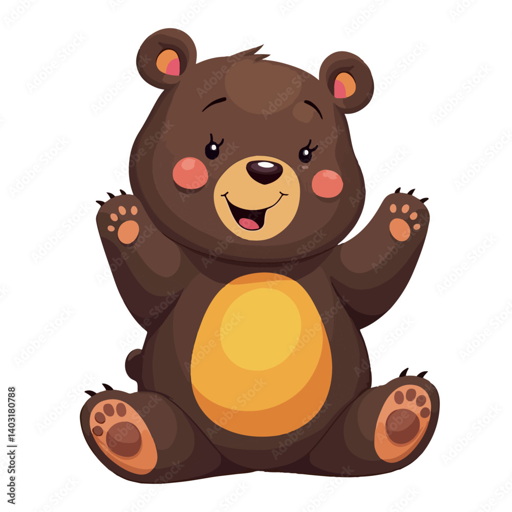 Obraz premium animal bear vector illustration, cartoon illustration