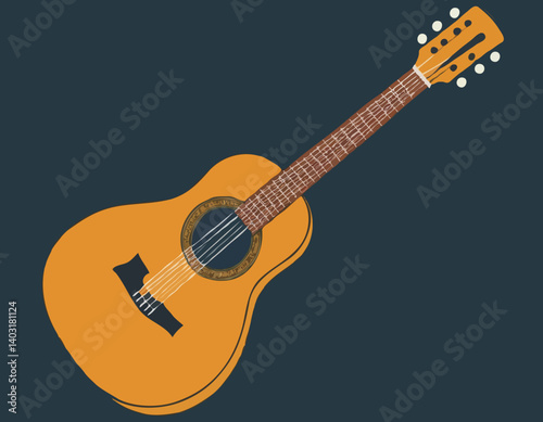 Guitare mandoline antique isolée sur fond blanc