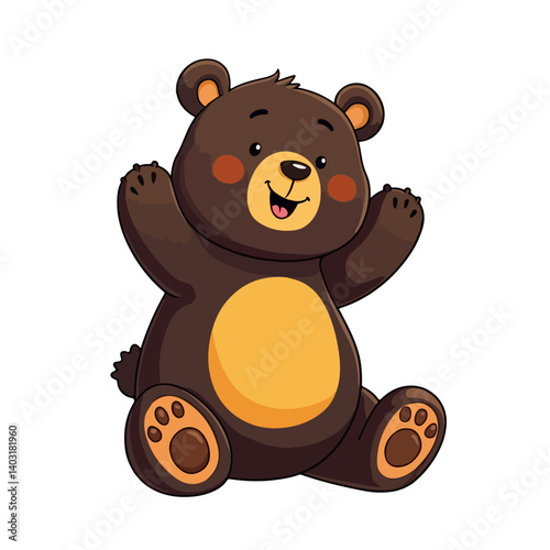animal bear vector illustration, cartoon illustration