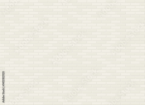 Vector seamless stretcher bond white brick wall texture