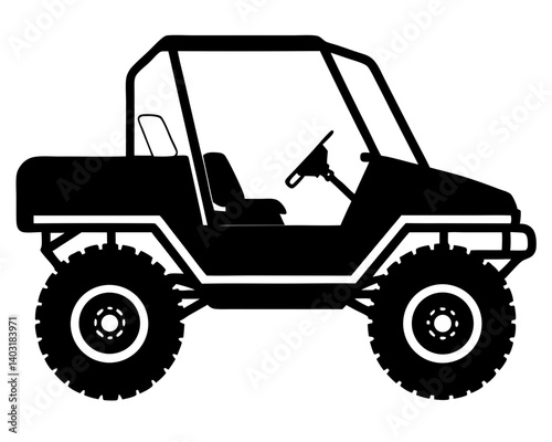 UTV Car Silhouette Vector & SVG, UTV Car Vector Logo