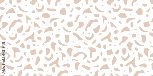 Geometric vector seamless pattern in light colors. Repeating texture. Seamless background. A hand-drawn drawing. Design elements. Mosaic, terrazzo, concrete, animal skin texture.