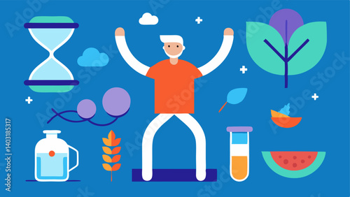 These illustrations can serve as visual aids to communicate the benefits and concepts behind telomere lengthening treatments and a healthy lifestyle focused on longevity.