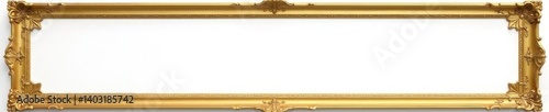 Ornate gold frame, branch silhouette, clean white backdrop , silhouette, gold frame