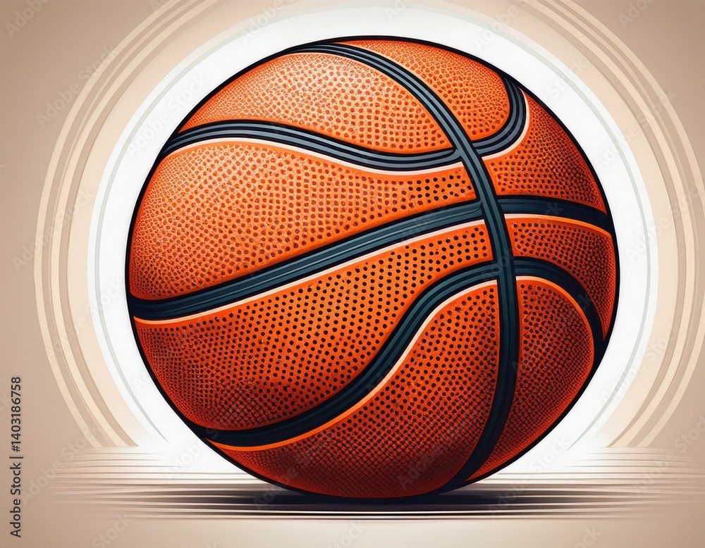 Fototapeta premium round basketball isolated on white