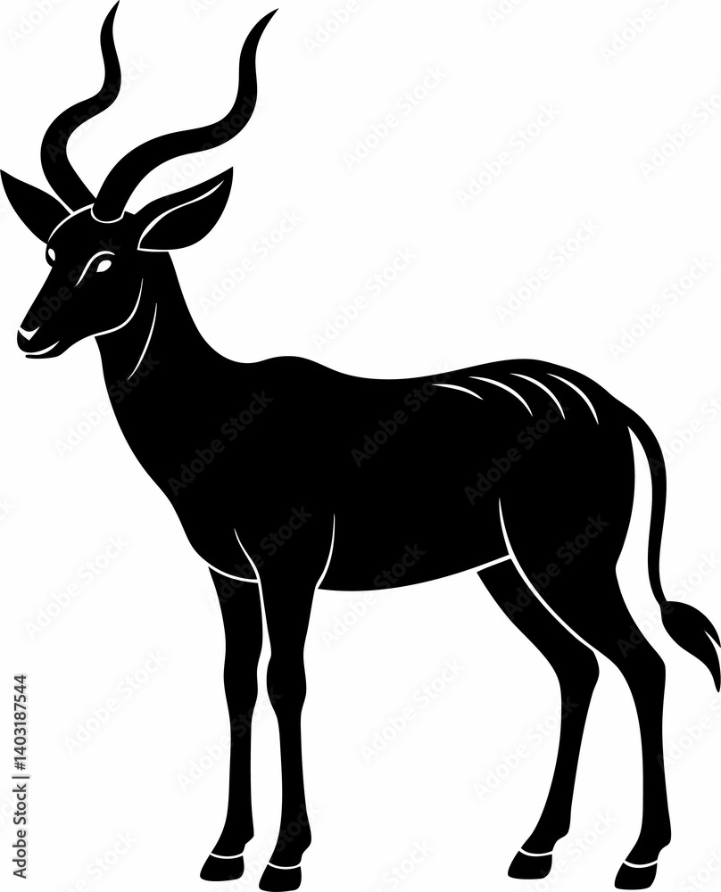 Fototapeta premium silhouette of a deer