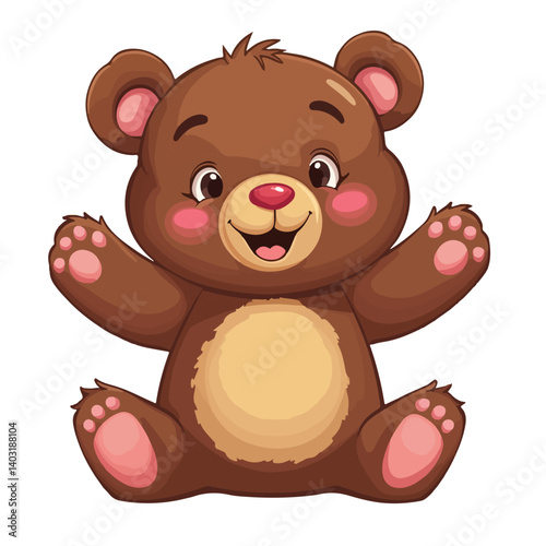 animal bear vector illustration, cartoon illustration