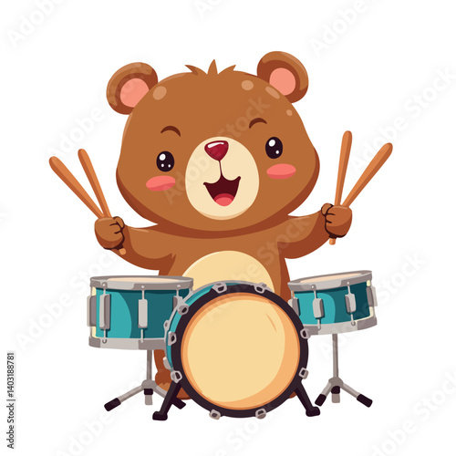 animal bear vector illustration, cartoon illustration
