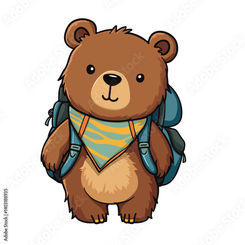 animal bear vector illustration, cartoon illustration