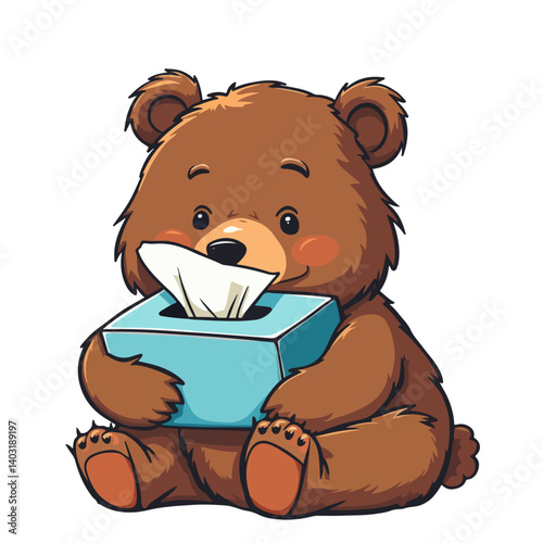 animal bear vector illustration, cartoon illustration