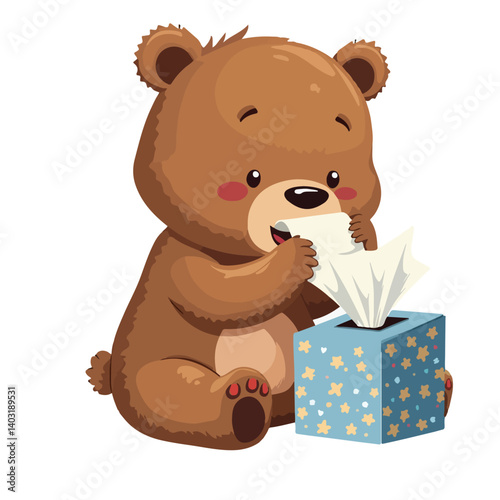 animal bear vector illustration, cartoon illustration