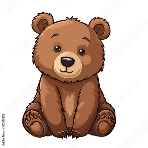 animal bear vector illustration, cartoon illustration