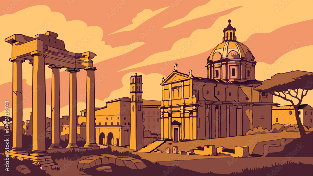 Obraz premium the old town