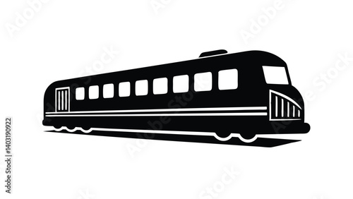 Simple Silhouette of a Train Car