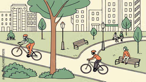 cycling in the city