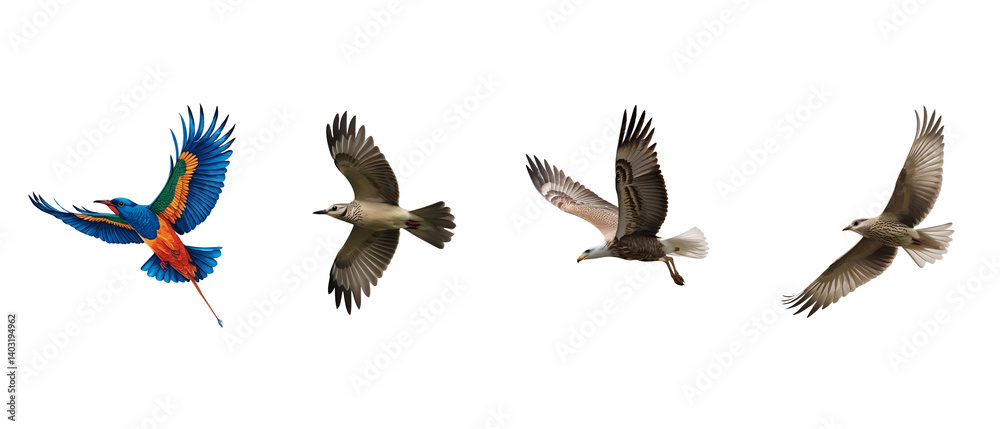 Obraz premium Sociable lapwing in flight with distinctive brown, white, and black plumage. Ideal for birdwatching visuals, wildlife conservation themes and nature photography against on transparent PNG background.