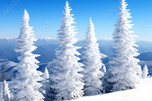 Snowy Pines Mountain Top