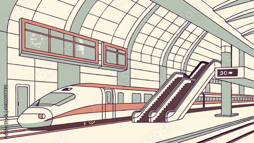 interior of a train station