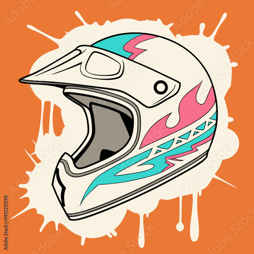 Motocross Helmet Design, Off-Road Helmet Graphic
