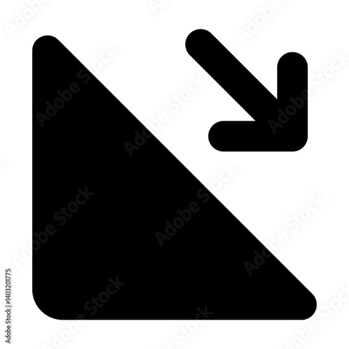 Ramp Down Filled Icon