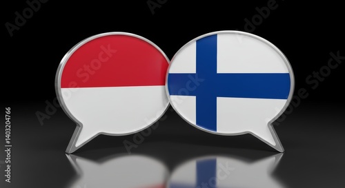Indonesia and Finland Dialogue Flags Symbolic Speech Bubble Interaction Free Download Indonesia and Finland Dialogue Flags Symbolic Speech Bubble Interaction - GFXLoad