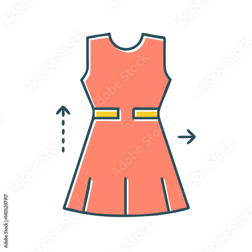 Adjusting the Length and Fit of a Sleeveless Coral Dress