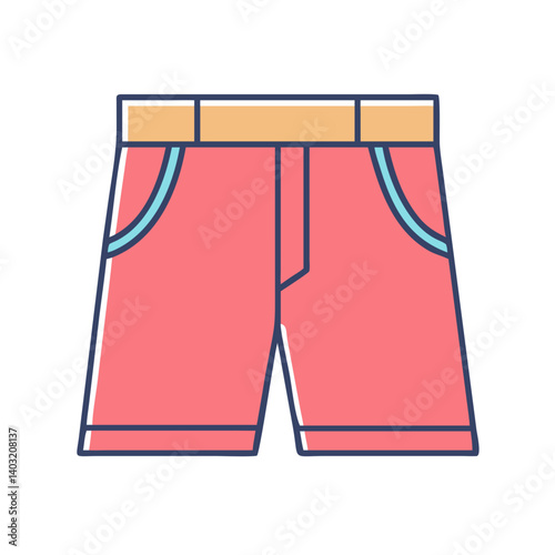 Stylish Pink Summer Shorts with Pockets and Waistband for Men or Women