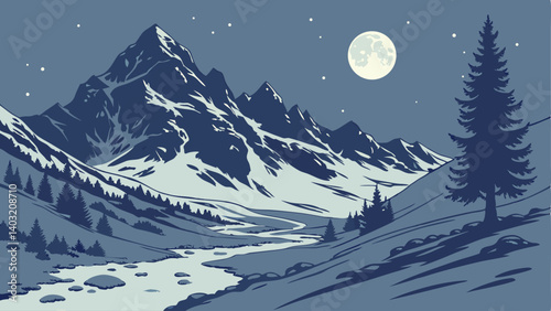 winter mountain landscape