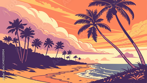 palm trees on the beach