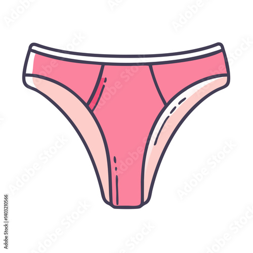 Pink Womens Underwear Illustration Fashion Lingerie Design Cute Comfortable Soft Style Trendy Apparel