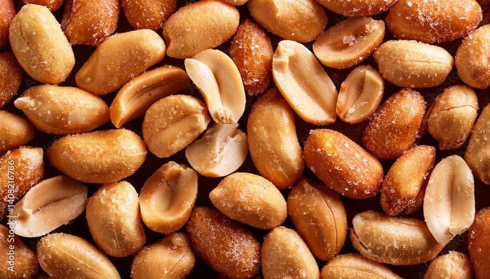 Salted peanuts texture background. Healthy dietary food. Generated image Salted peanuts texture background. Healthy dietary food. Generated image