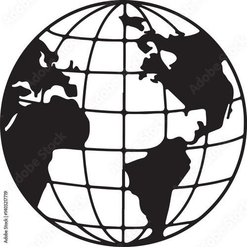 Latitude & Longitude Globe Icon - Ideal for International and Geographic Projects