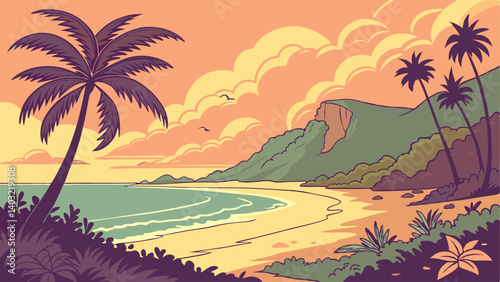 palm trees on the beach