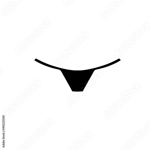 Woman panties silhouette icon vector 