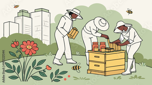 gardener watering flowers