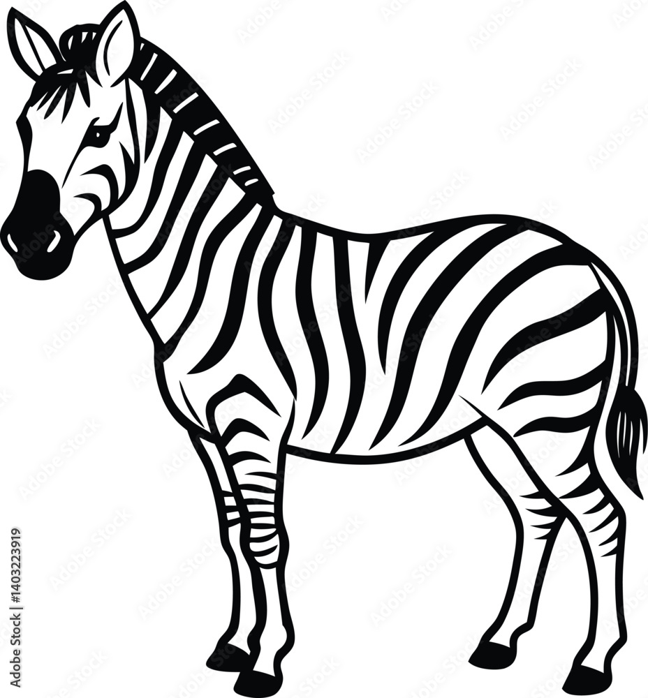 Obraz premium zebra isolated on white background