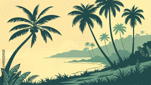 palm trees on the beach