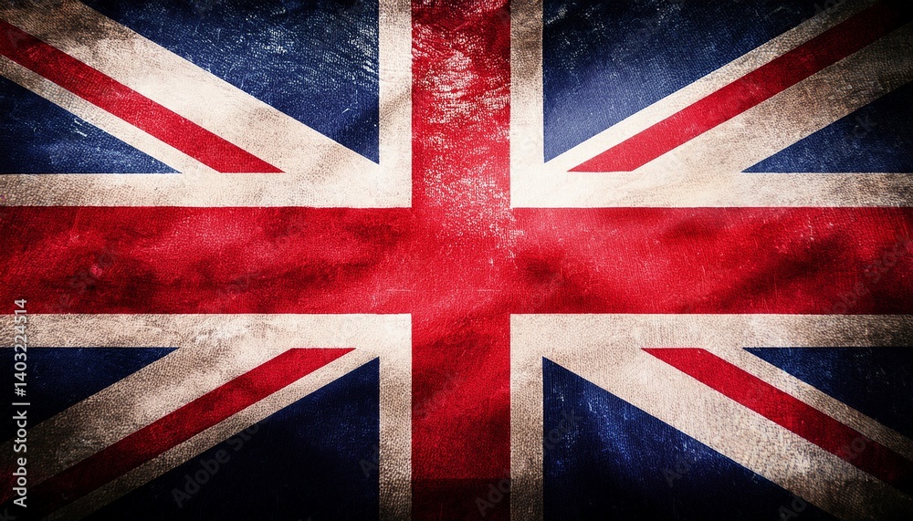 Fototapeta premium Grunge British flag