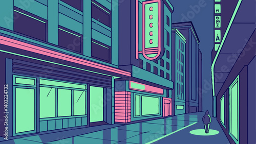 colorful city street