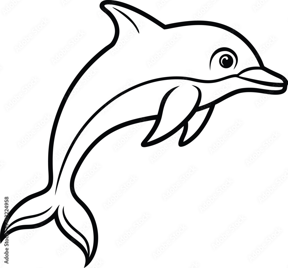 Fototapeta premium vector illustration of cartoon fish