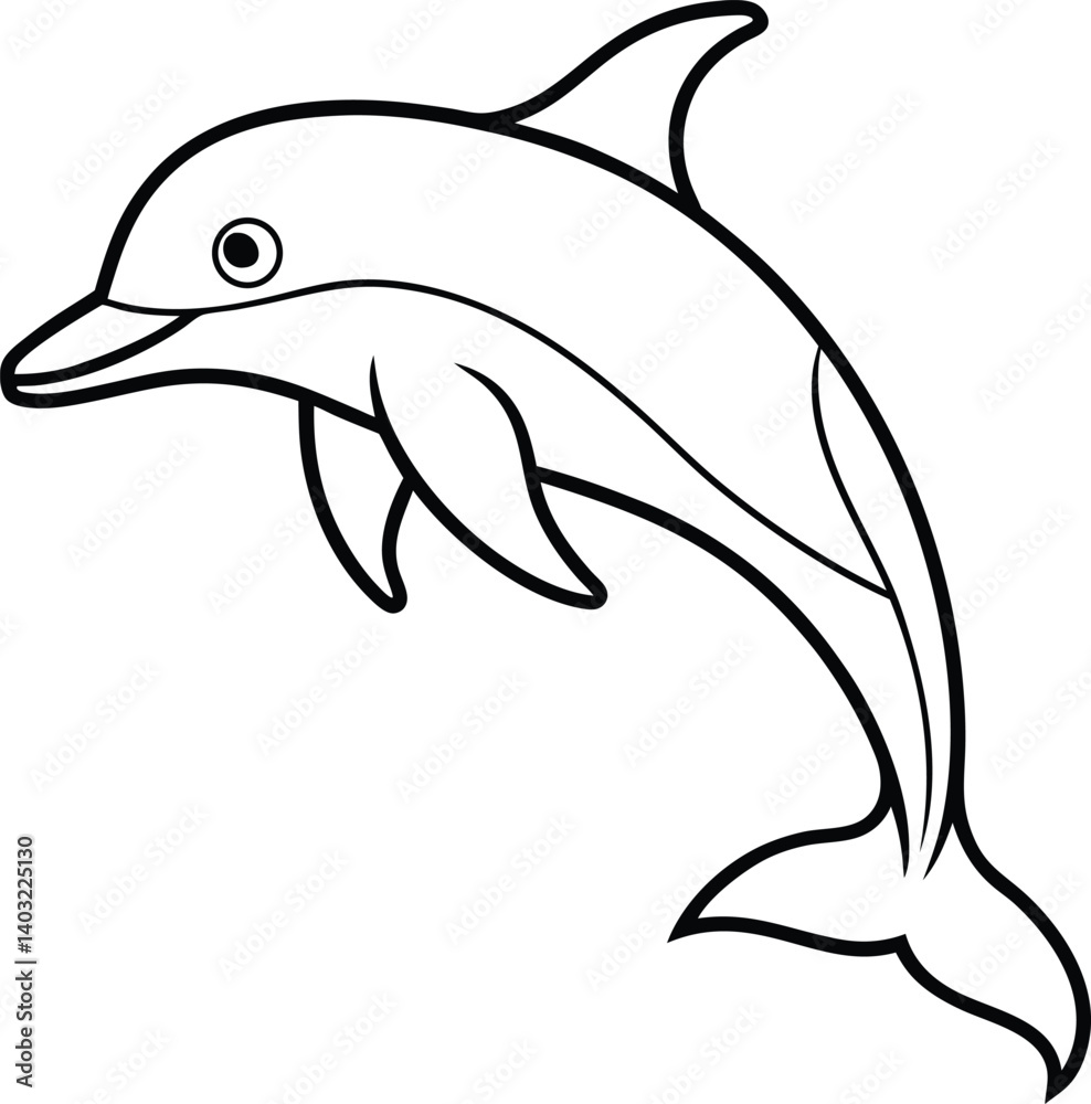 Fototapeta premium dolphin isolated on white background