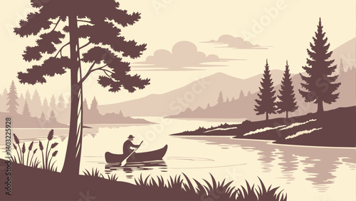 landscape with trees