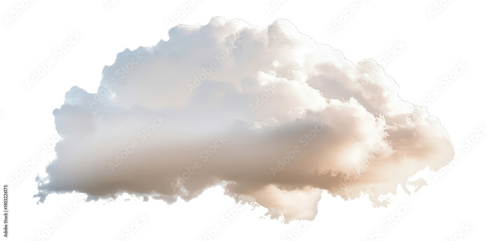 Naklejka premium PNG Cloud sky background isolated.