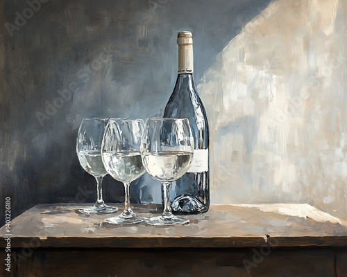 Wine Still Life Painting