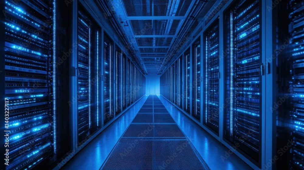 Fototapeta premium Modern Data Center Infrastructure
