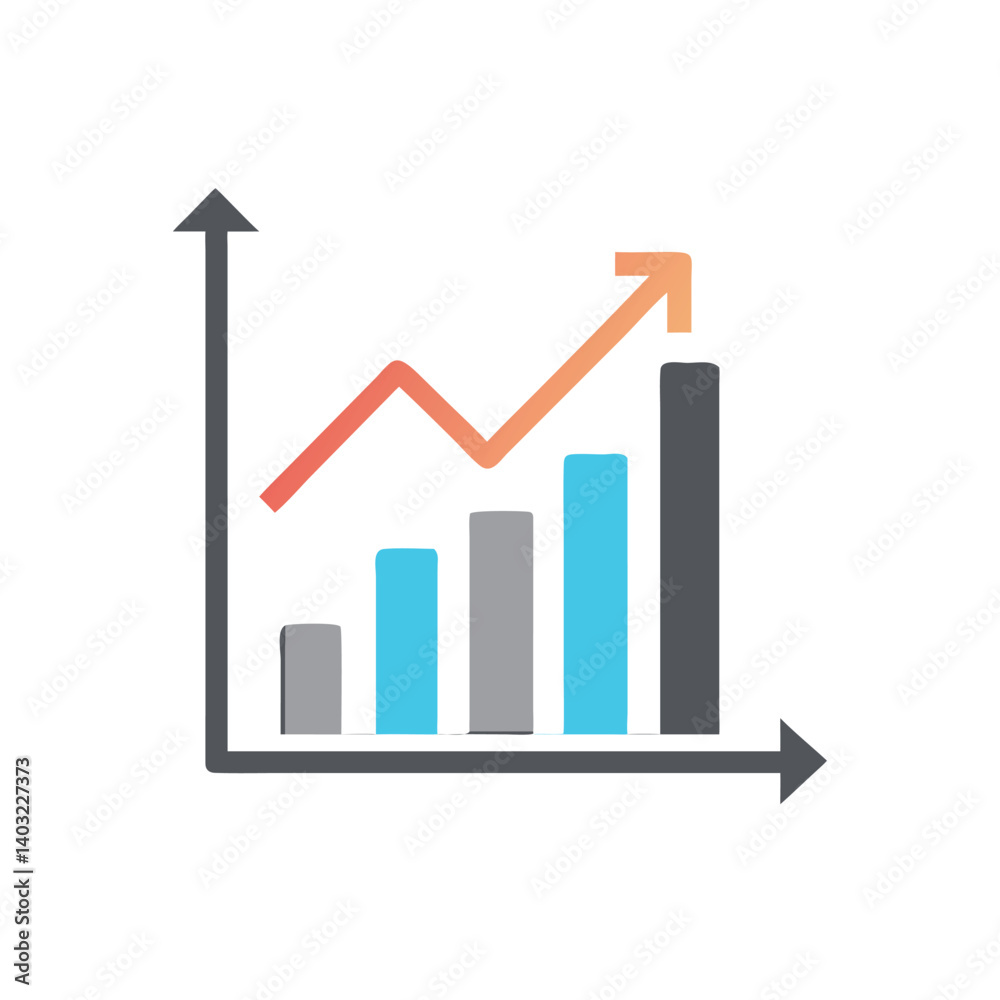 Positive Growth Trend Shown in Bar Graph Positive Growth Trend Shown in Bar Graph