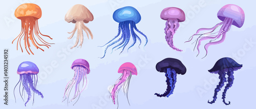 Jellyfish sea life ocean animals marine biology colorful aquatic creatures