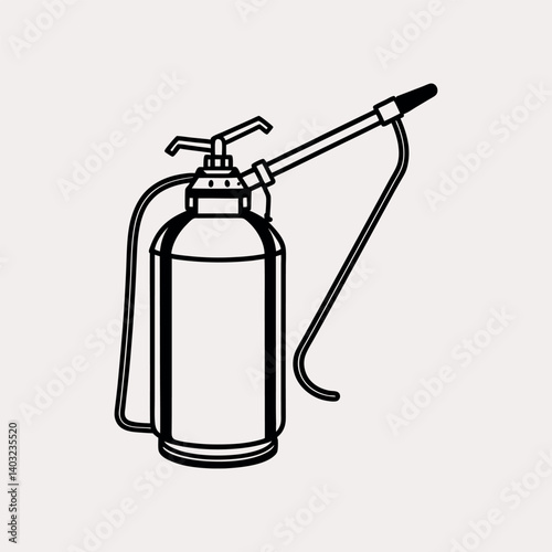 Spray vector silhouette on white background